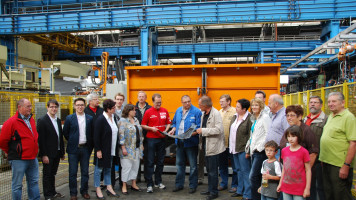 Gruppenbild nach der Werksbesichtigung | Bild: SPD Teublitz
