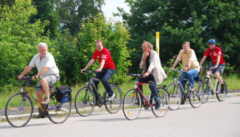 Abfahrt mit dem Fahrrad vom Läppleparkplatz | Bild: SPD Teublitz