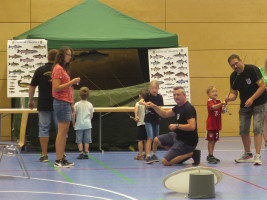 Station des Fischereivereins war Timing und Geschicklichkeit gefragt | Bild: SPD Teublitz