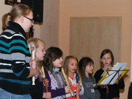 Die Floetengruppe unter der Leitung von Barbara Michalski | Bild: SPD Teublitz