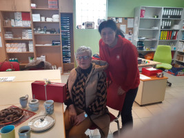 Romy Hermann-Reisinger zu Besuch in der Caritasstation | Bild: SPD Teublitz