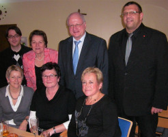 Landrat Liedke und Abordnung aus Teublitz