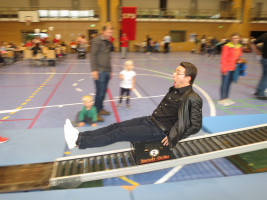 Uiii... doch ganz schön schnell diese Bahn | Bild: SPD Teublitz